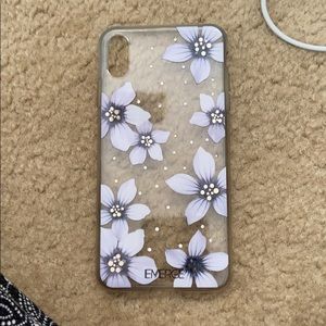 iPhone XSMax hard clear flower Case